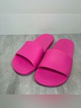 Crocs Kadee Slide Sandals Womens 8 Electric Pink Comfort Casual